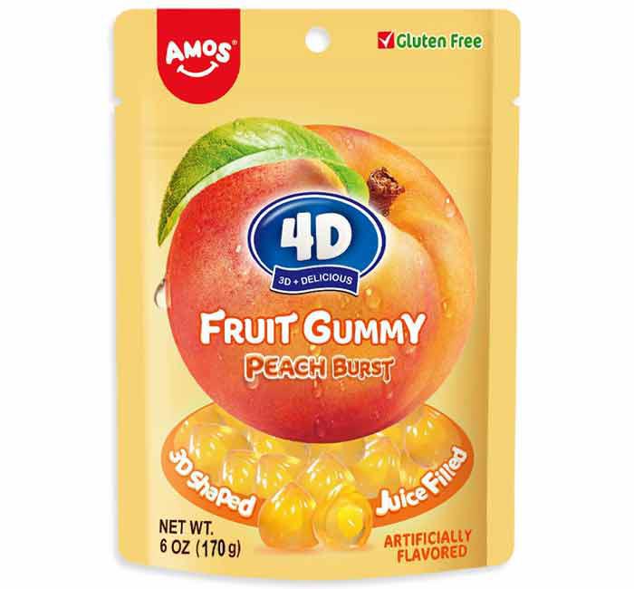 4D Fruit Gummy Peach Burst